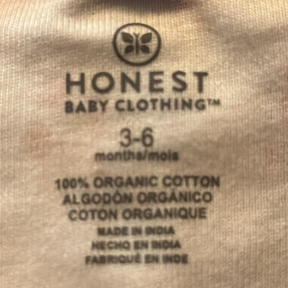 Honest Baby Sleeper Pink Mushrooms Organic Cotton 3-6 months New with tags - Picture 5 of 8
